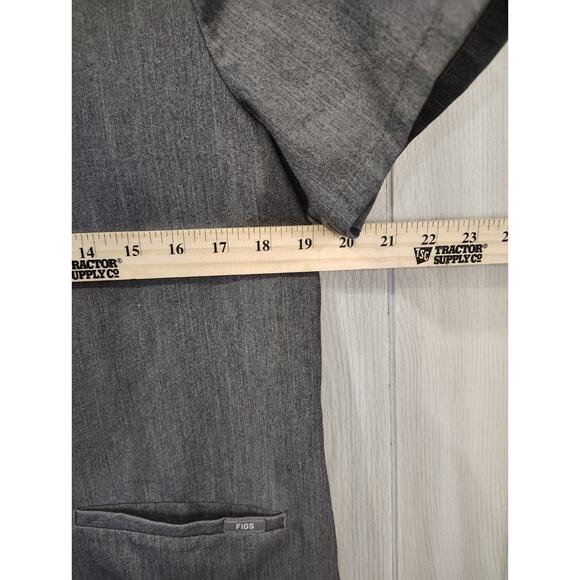 Figs Technical Collection Three-Pocket Scrub Top Graphite Size M 100% Awesome - Picture 9 of 9